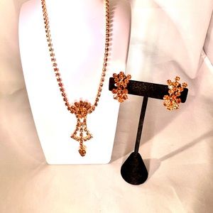 La Rel Vintage Rhinestone Necklace Earring Set
